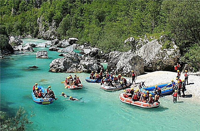 Turquoise river Soča and Isonzo