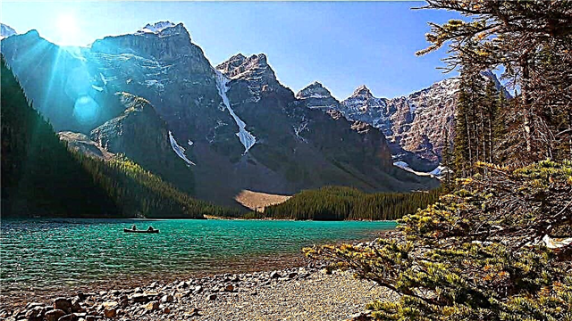 Lago Moraine en Canadá