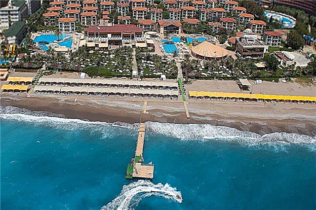 Alanya 5 -stjerners hotell på første linje all inclusive med privat strand